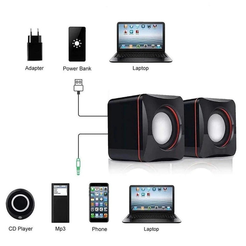 MegaSound P2: Caixinha de Som USB P2 Para Computador e Notebook