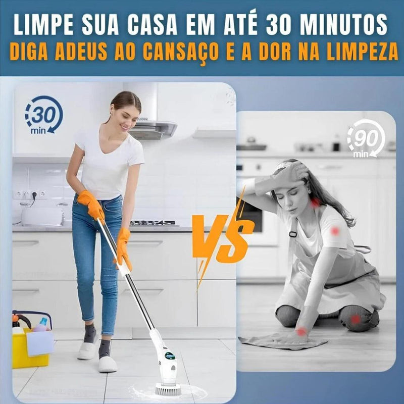 Cordless Electric Turbo: Escova eletriza para limpezas